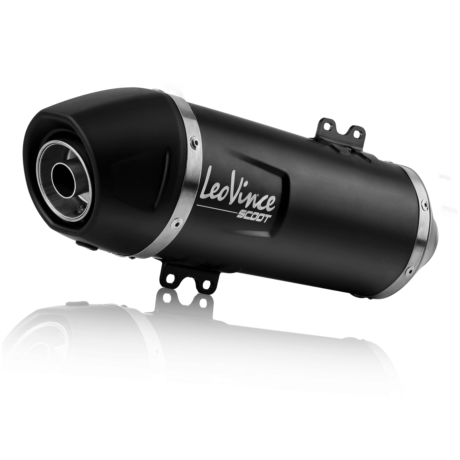 silincer leovince scoot black mate